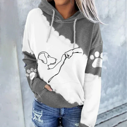 Sweat à capuche pour femme motif chien amusant
