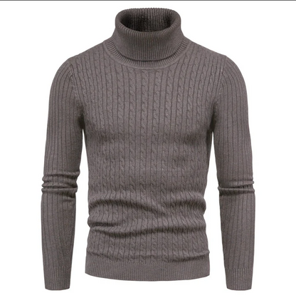 Col roulé homme marron café