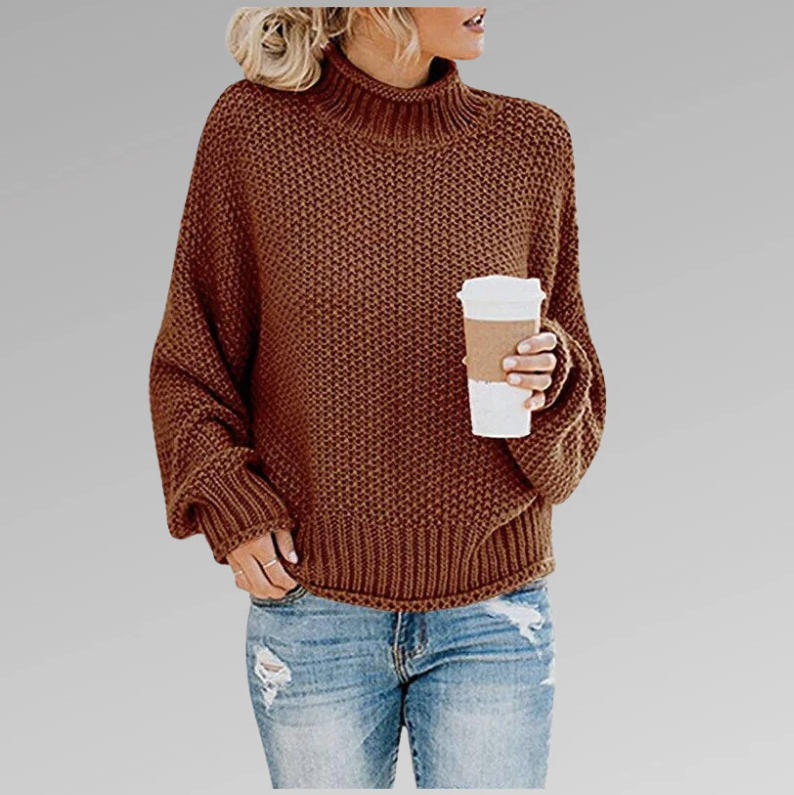 Pull en maille élégant à col roulé