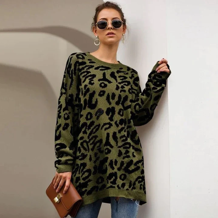 Pull léopard tendance pour femme
