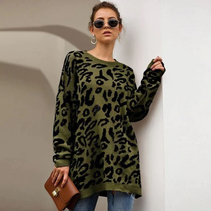 Pull léopard tendance pour femme