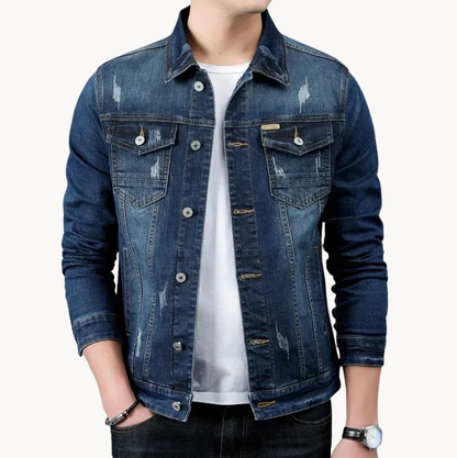 Herren Lederjacke Retro Style Used Look - IdealeKleiden