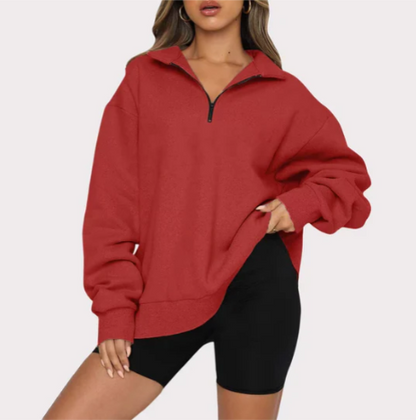 Sweat-shirt Femme Col Élégant