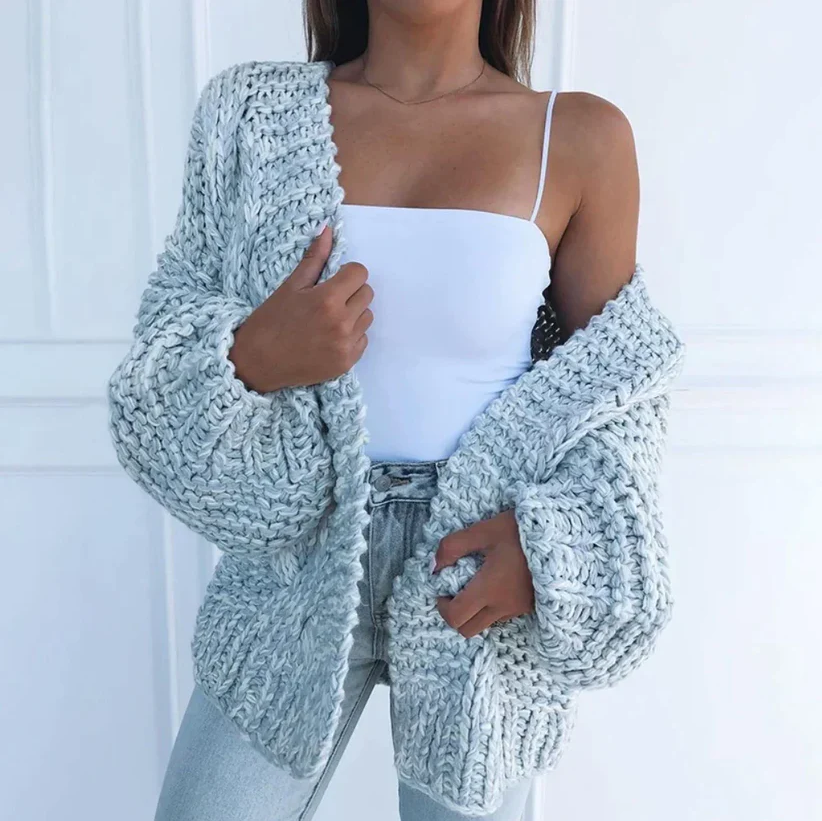 Gilet oversize Kira en grosse maille