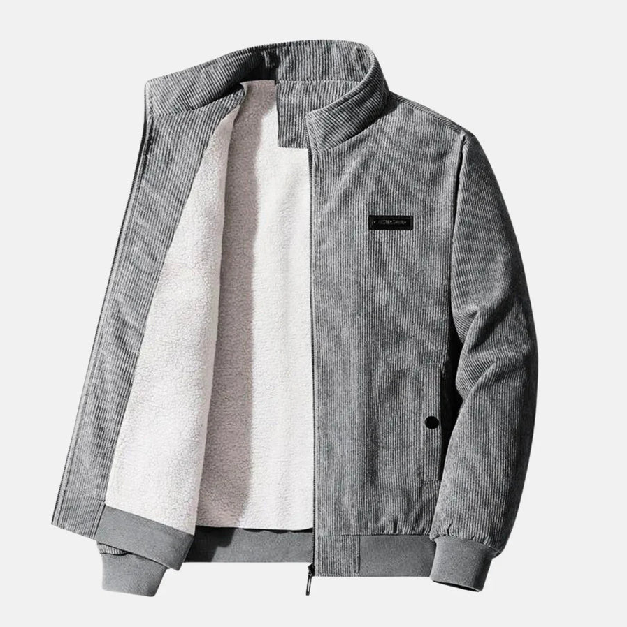 Veste en velours côtelé pour homme, style rétro décontracté