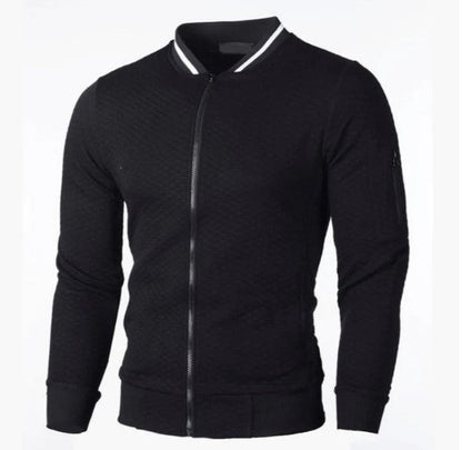 Sweat-shirt homme zippé col montant