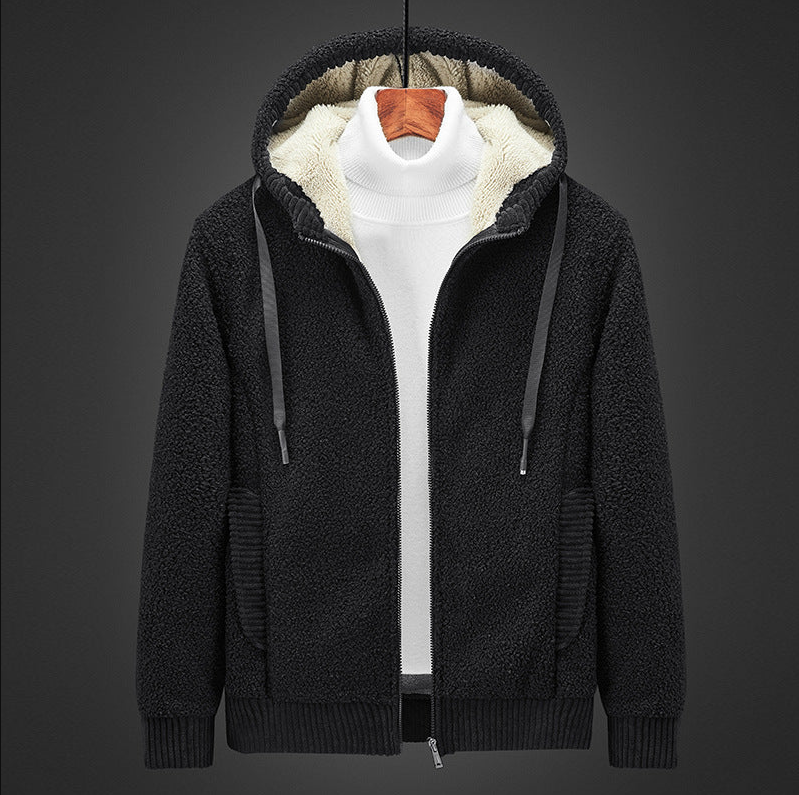 Hoodie Homme Doublé Chaud Fermeture Éclair
