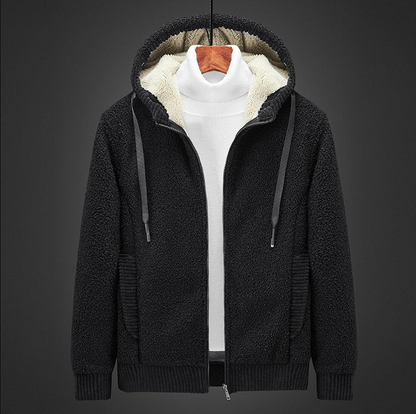 Hoodie Homme Doublé Chaud Fermeture Éclair