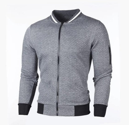 Sweat-shirt homme zippé col montant