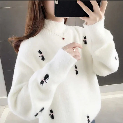 Pull Col Roulé Doux et Moelleux Femme