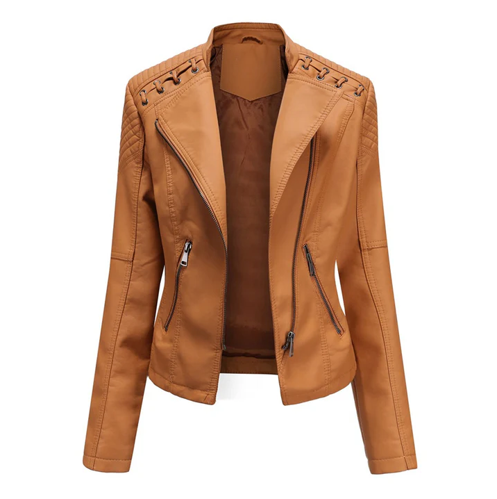 Marie - Veste de motard élégante en cuir