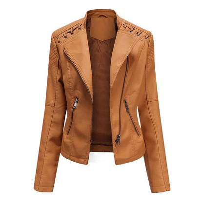 Marie - Veste de motard élégante en cuir