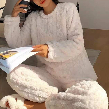 Ensemble de pyjama en polaire doux pour femme