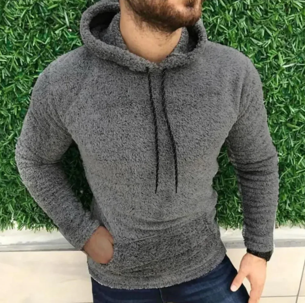 Sweat-shirt à capuche stylé pour hommes Chaud Confortable