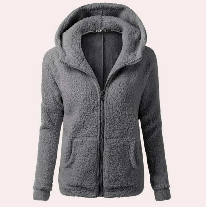 Manteau d'hiver long femme capuche boutons