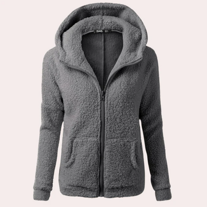 Manteau d'hiver long femme capuche boutons
