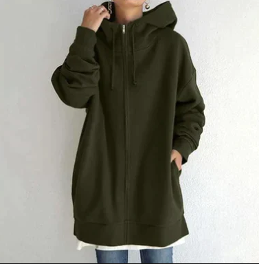 Sweat à capuche zippé pour femme style moderne