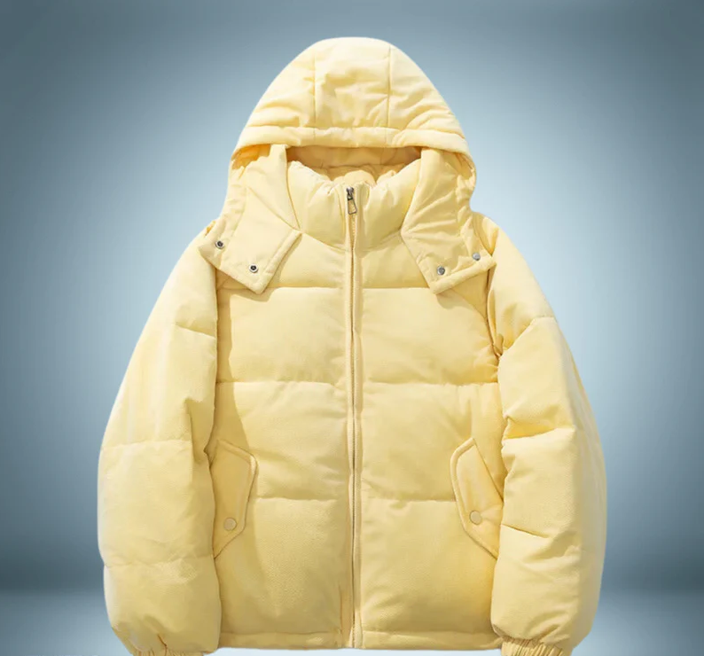 Doudoune chaude à capuche pour femme