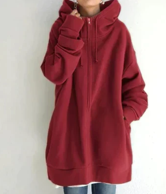 Sweat à capuche zippé pour femme style moderne