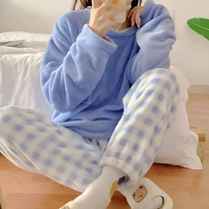 Ensemble de pyjama en polaire doux pour femme
