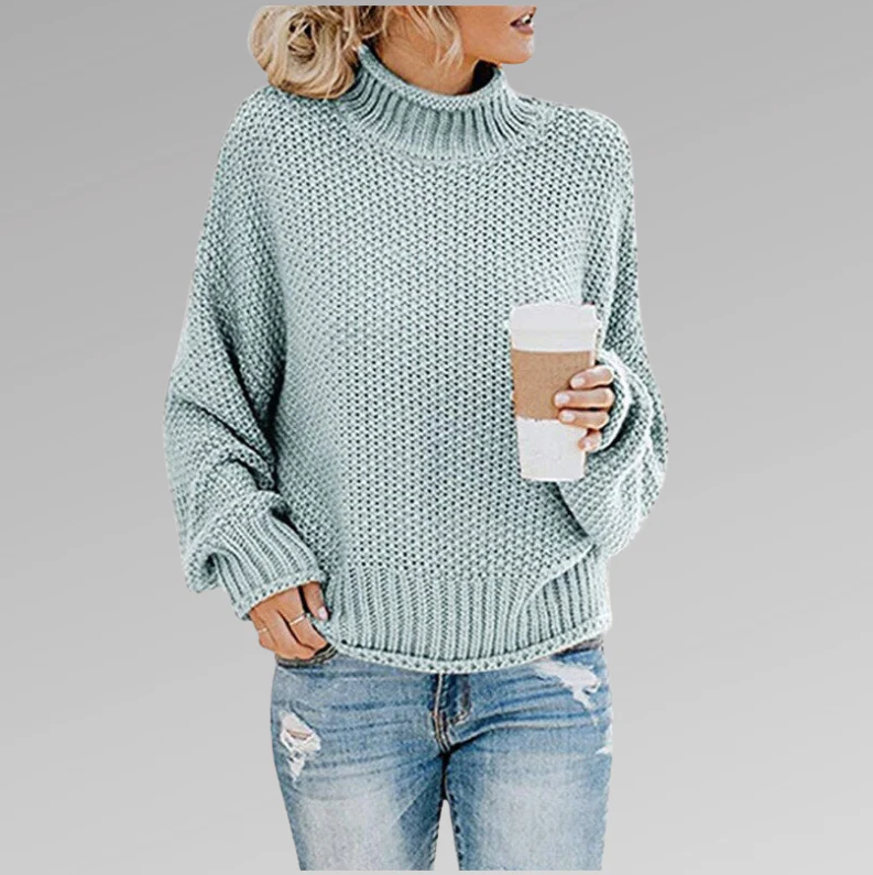 Pull en maille élégant à col roulé