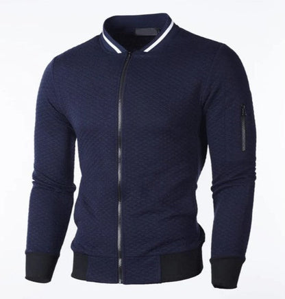 Sweat-shirt homme zippé col montant