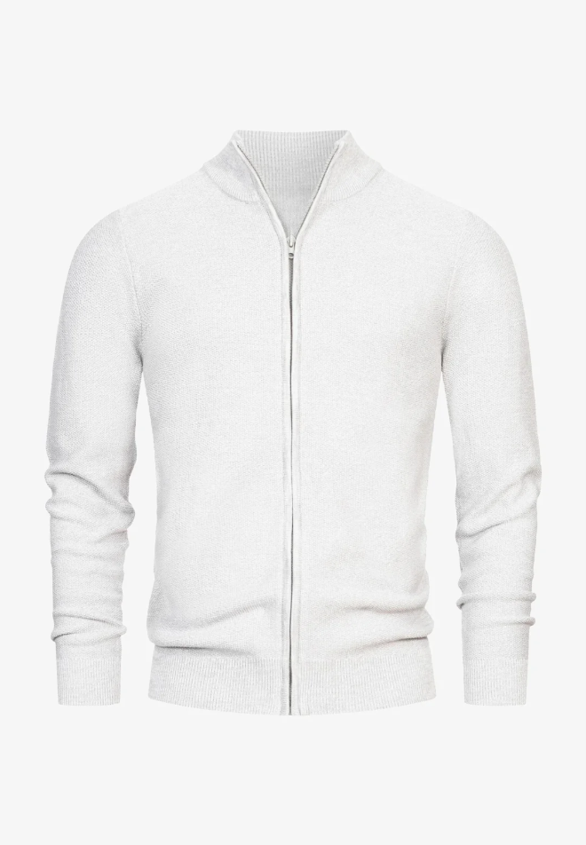 Pull moderne pour homme avec fermeture éclair confortable
