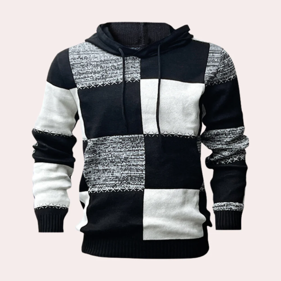 Hoodie patchwork stylé pour homme design moderne