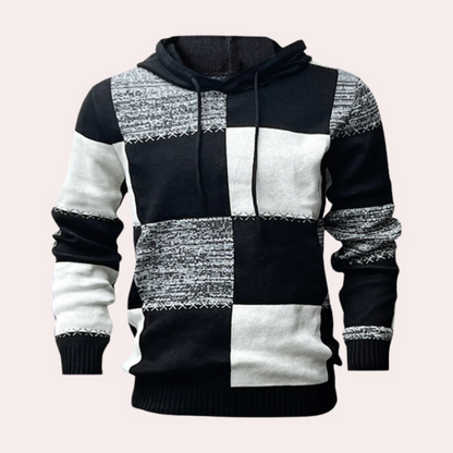 Hoodie patchwork stylé pour homme design moderne