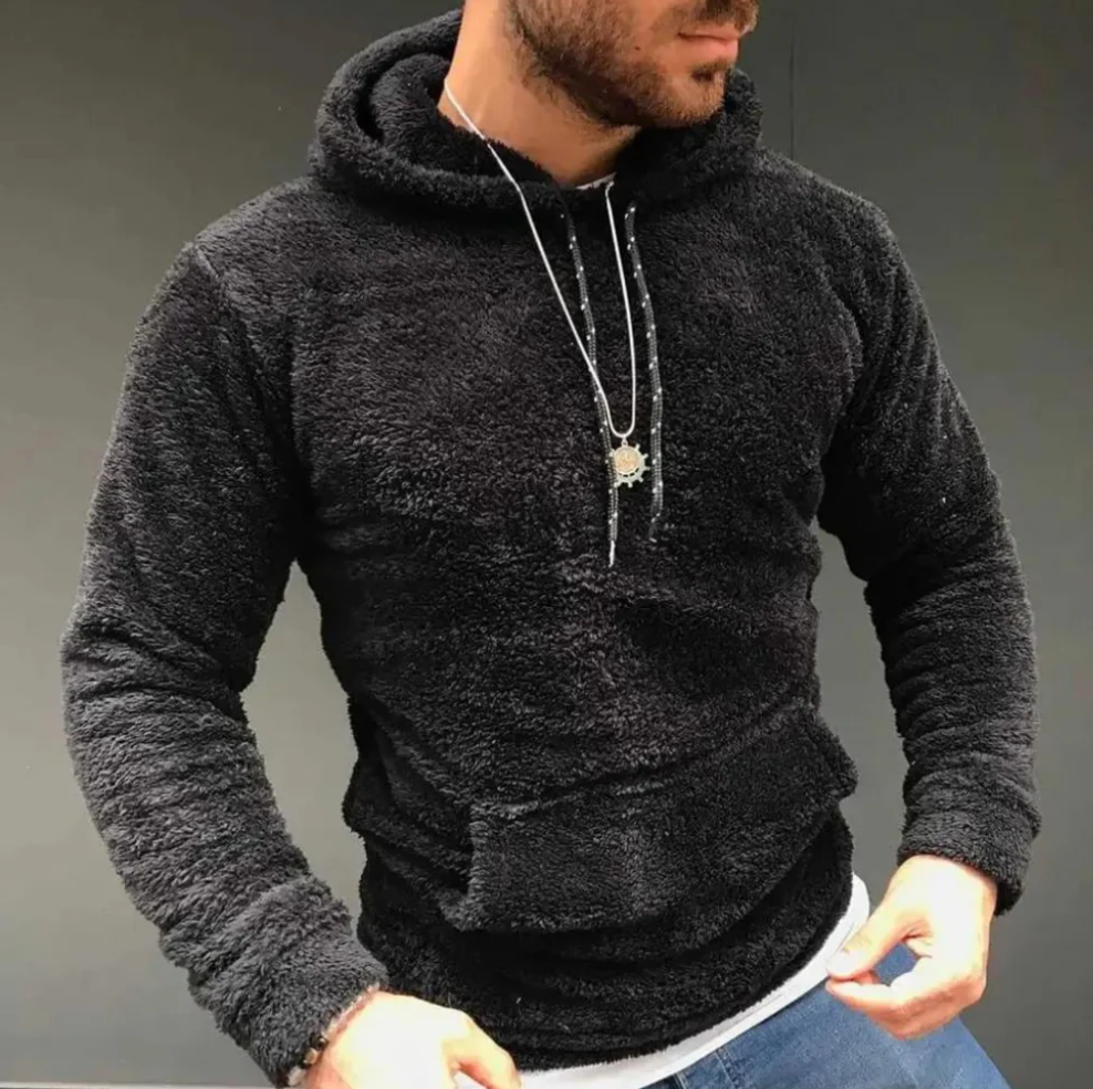Sweat-shirt à capuche stylé pour hommes Chaud Confortable