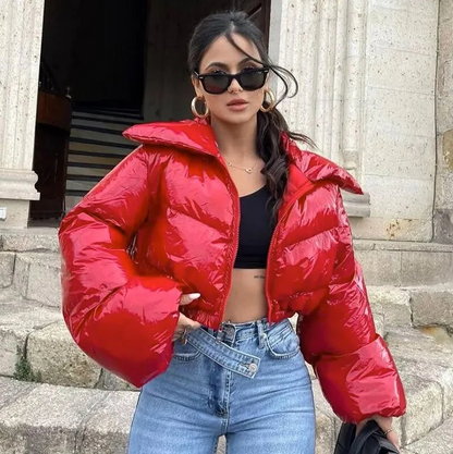 Doudoune courte matelassée femme stylée