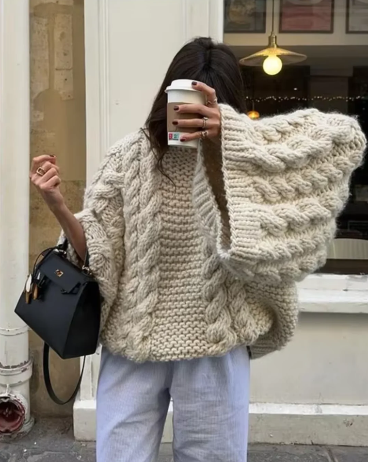 Pull tricoté épais et doux pour femme