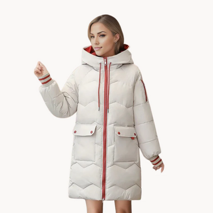 Parka d'hiver doublé chaud pour femme
