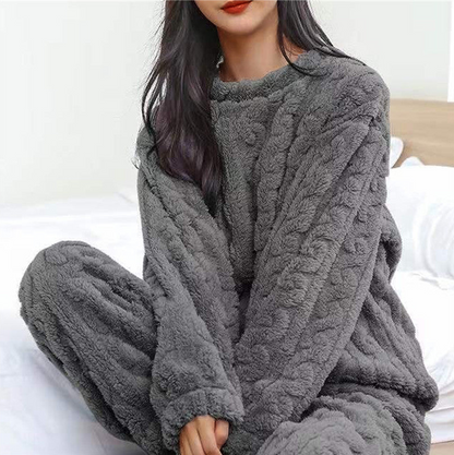 Ensemble de pyjama en polaire doux pour femme