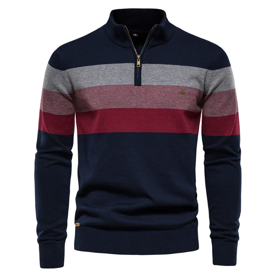Pull-over rayé de qualité supérieure pour homme