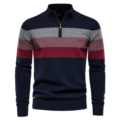Pull-over rayé de qualité supérieure pour homme