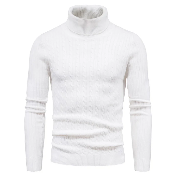Herren Rollkragenpullover Kaffeebraun - IdealeKleiden