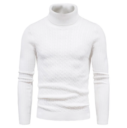 Herren Rollkragenpullover Kaffeebraun - IdealeKleiden