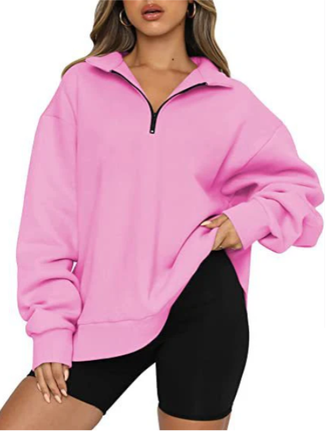 Sweat-shirt Femme Col Élégant