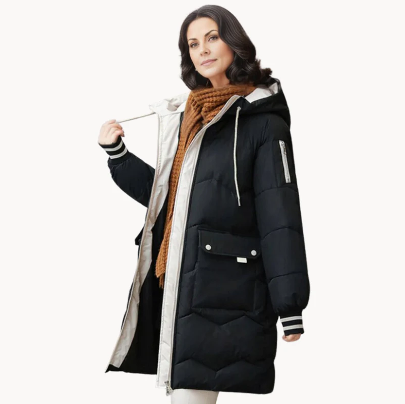 Warm gefütterte Damen-Parkajacke Winter - IdealeKleiden