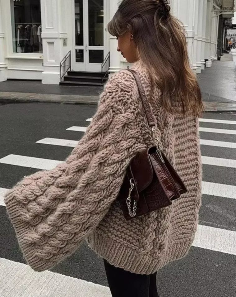 Pull tricoté épais et doux pour femme