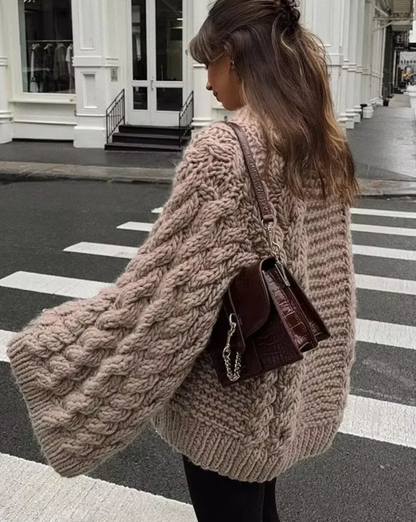 Pull tricoté épais et doux pour femme