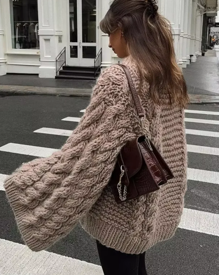 Pull tricoté épais et doux pour femme