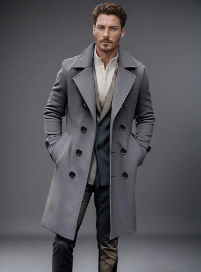 Manteau en laine pour hommes chaud élégant