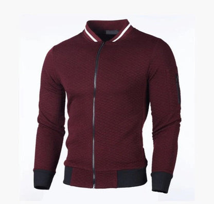 Sweat-shirt homme zippé col montant