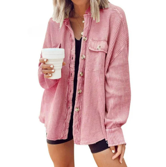 Veste en velours côtelé classique à capuche en coton