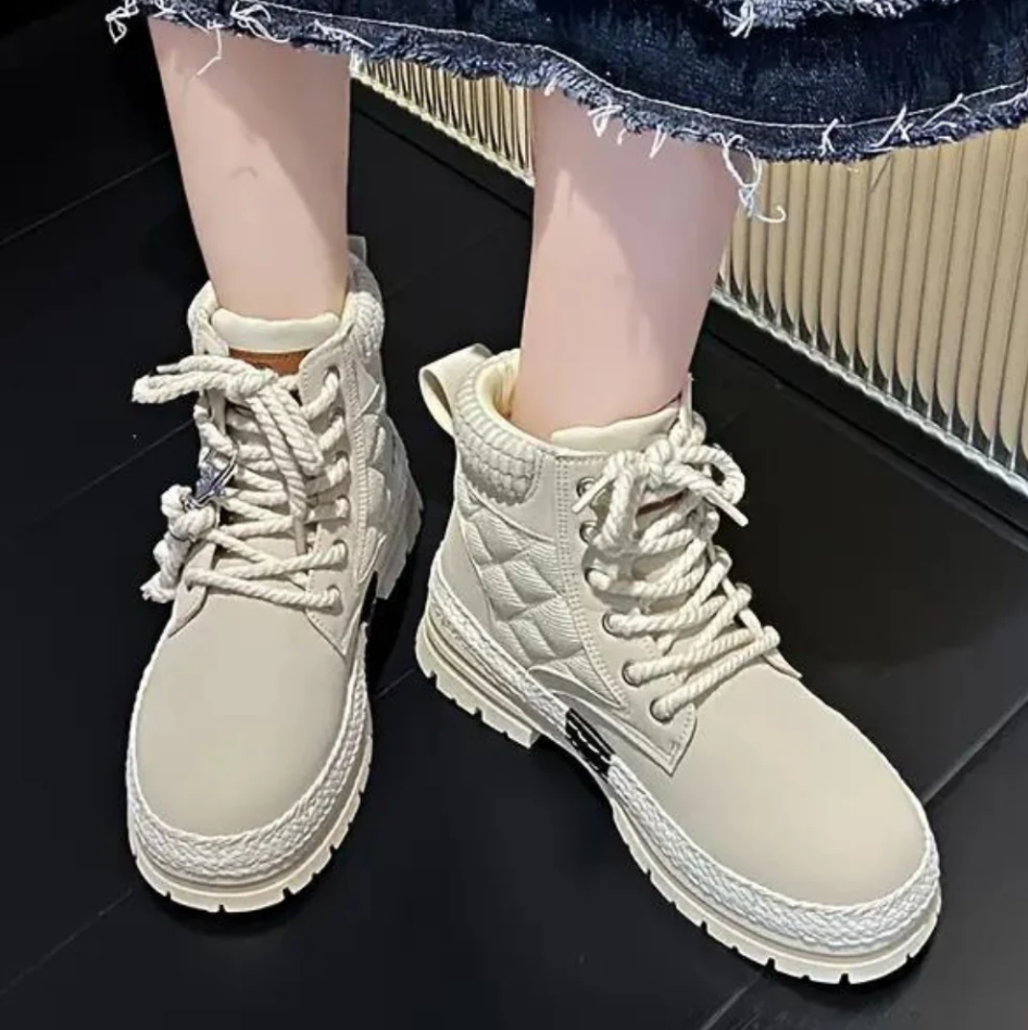 Bequeme Damen Stiefeletten Vielseitig - IdealeKleiden