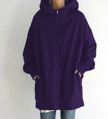 Sweat à capuche zippé pour femme style moderne