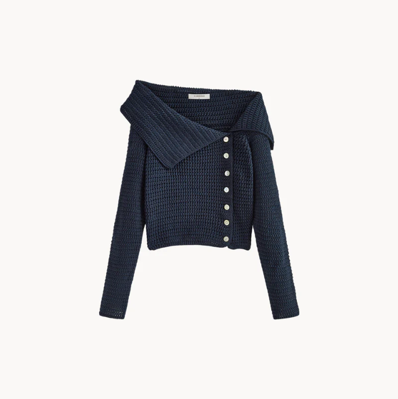 Asymmetrisches Damen-Oberteil Strick Design - IdealeKleiden