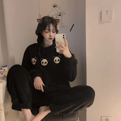 Ensemble de pyjama en polaire doux pour femme